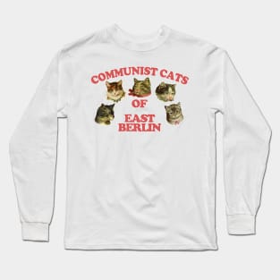 Communist Cats Of East Berlin //// Retro Style Cat Lover Gift! Long Sleeve T-Shirt